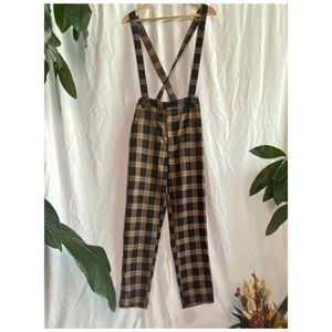 Plaid Pant Overalls